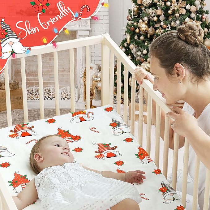 UOMNY Crib Sheet Christmas Fitted Crib Sheets Baby Sheet for Standard Crib and Toddler Mattresses Nursery Bedding Sheet Crib Mattress Sheets for Boys and Girls 1 Pack Space Toddler Sheet