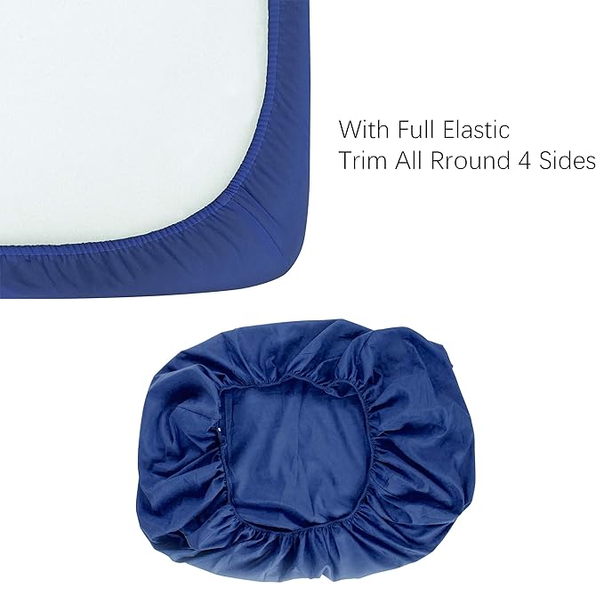 NTBAY 2 Pack 100% Brushed Microfiber Fitted Crib Sheet, Super Soft and Cozy 28x52 Crib Sheet for Standard Crib and Toddler Mattresses, Boys, Girls, Unisex, Navy Blue, 28x52 Inches