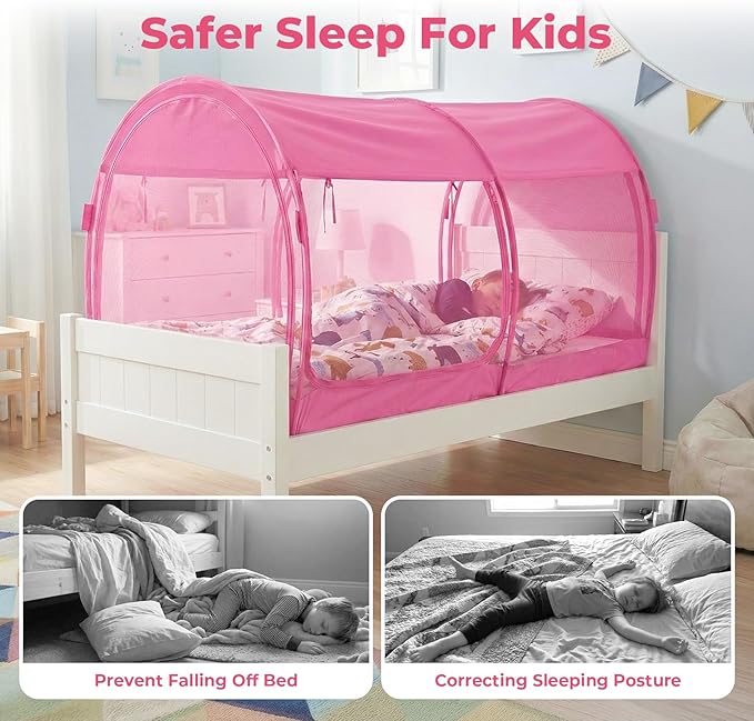 LEEDOR® Bed Tent Dream Tents Bed Canopy Shelter Cabin Indoor Privacy Warm Breathable Pop Up Twin/Full/Queen for Kids and Adult Patent Pending(Mattress Not Included)