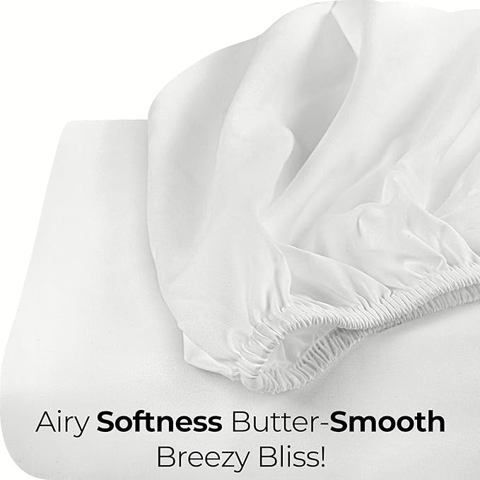 Utopia Bedding Twin XL Fitted Sheet - Bottom Sheet - Deep Pocket - Soft Microfiber - Shrinkage and Fade Resistant - Easy Care -1 Fitted Sheet Only (White)