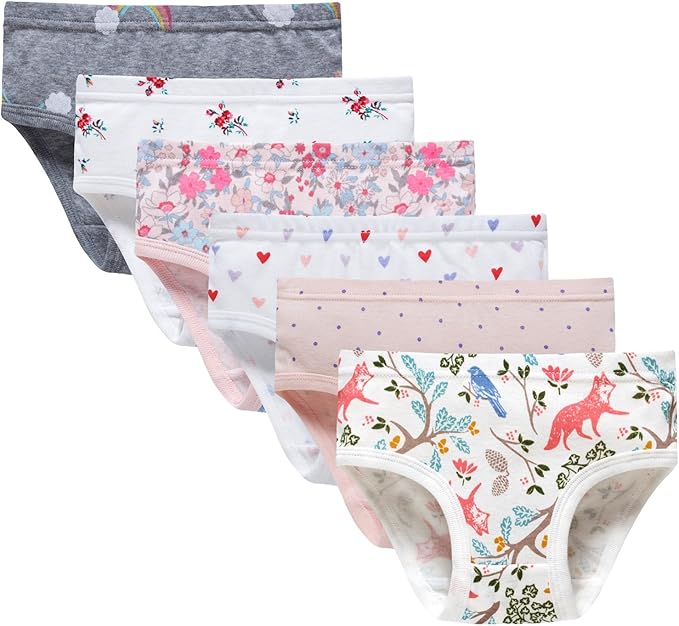 Boboking Soft Cotton Underwear Toddler Girls'Briefs Soft Undies
