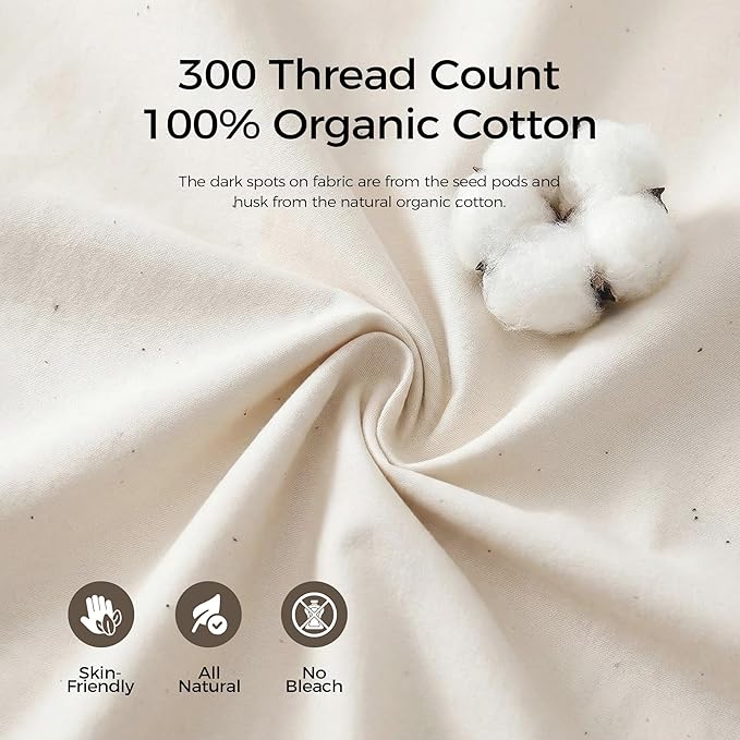 puredown® Goose Feathers and Down Pillows, 100% Organic Cotton Cover, Gusseted Pillow for Sleeping Hotel Collection Bed Pillows, King, Set of 2