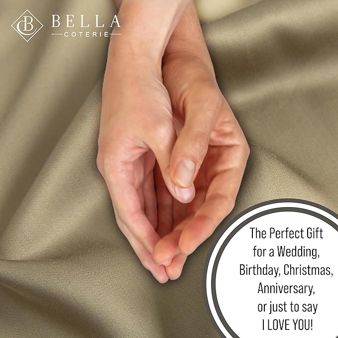 BELLA COTERIE | Luxury Bamboo Viscose King Size Pillowcase Set | 100% Organically Grown | Ultra Soft | Cooling | 2 Pcs [Olive]