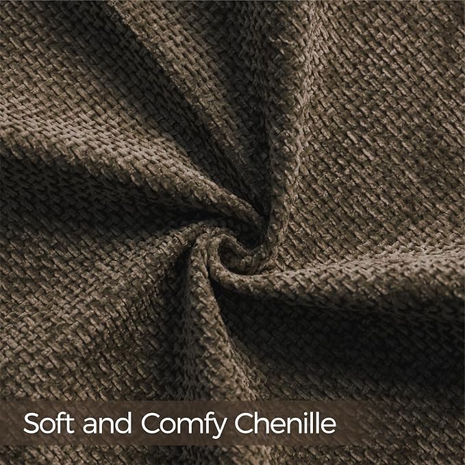 a moment Dark Brown Chenille Throw Pillow Covers 18x18 Inch Pack of 2 Modern Decorative Throw Pillow Covers Farmhouse Cross Covers Home Decor for Sofa Bedroom Living Room