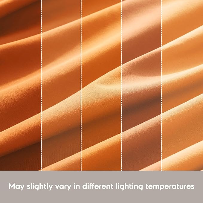 Nestl King Sheet Set - Luxury 1800 Ultra-Soft Microfiber King Bed Sheets - Double Brushed - Deep Pockets - Easy Fit - 4 Piece Set - Bedding Sheets & Pillowcases (King, Light Orange)