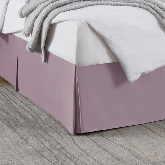 Nestl Dusty Purple Full Bed Skirt - Full Size Bed Skirt 14 Inch Drop - Brushed Microfiber Bed Skirts - Hotel Quality Pleated Bed Skirt - Shrinkage & Fade Resistant