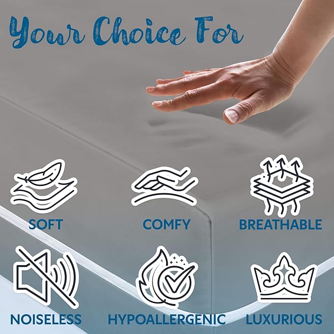 Guardmax Jersey Knitted Crib Size Zippered Mattress Encasement - Waterproof & Bed Bug Proof Mattress Protector - Comfortable, Soft, and Noiseless Zippered Bedding - Dust Mite Proof (28 x 52 x 6)