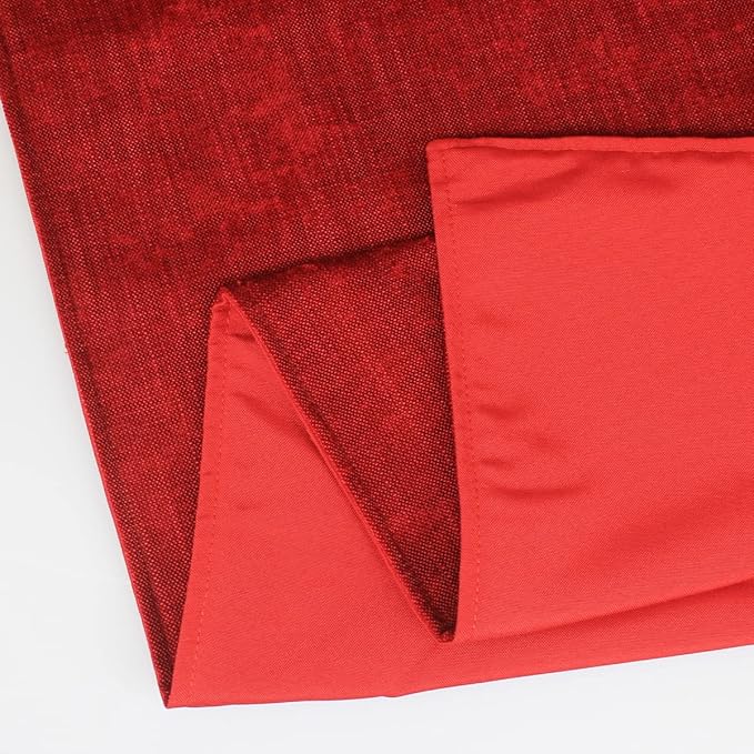 AMBERIS Bed Runner Red, Chenille Soft No Fading Modern Bed Scarf (Pillowcases Sold Separately)