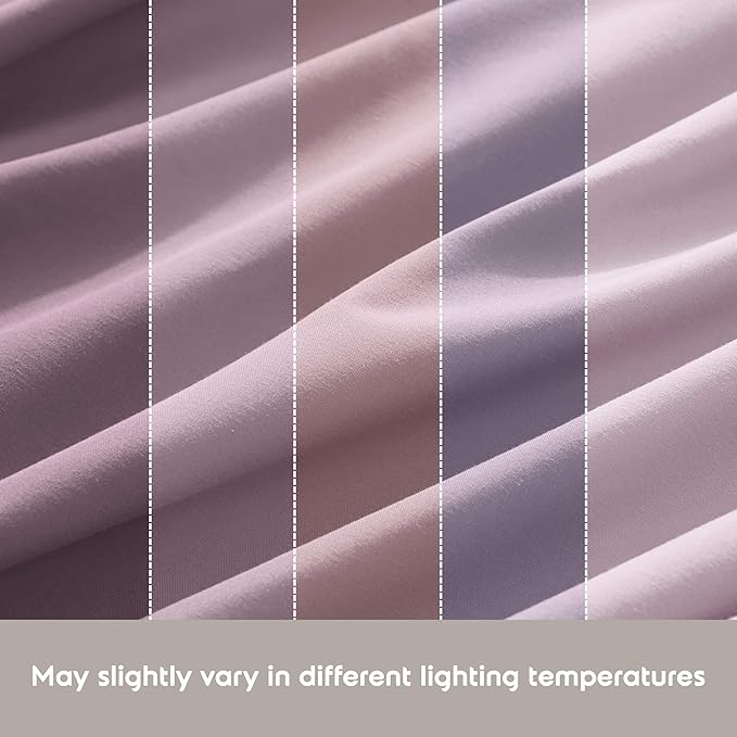 Nestl Full XL Sheet Set - Luxury 1800 Ultra-Soft Microfiber Full Extra Long Bed Sheets - Double Brushed - Deep Pockets - Easy Fit - 4 Piece Set - Bedding Sheets & Pillowcases (Full XL, Dusty Purple)