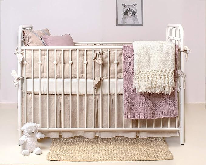 Crib Fitted Sheet by Pure Bamboo, Genuine 100% Organic Viscose Derived from Bamboo, Luxuriously Soft, Ultimate Cooling, Fits Standard Size Crib Mattress (Stone Grey)