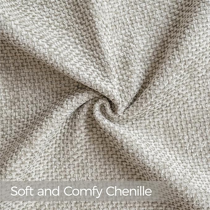 a moment Grey-Beige Chenille Throw Pillow Covers 16x16 Inch Pack of 2 Modern Decorative Throw Pillow Cases Farmhouse Cross Throw Pillowcases Home Decor for Sofa Bedroom Living Room