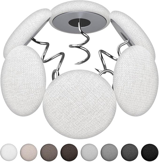 Flax Covered Button Twist Pins - for Bed Skirts Pins,Sofa,Upholstery,Armchair Caddies, Armrest Covers, Slipcovers (24, White)