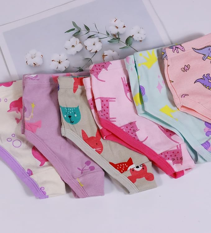 Boboking Soft Cotton Underwear Toddler Girls'Briefs Soft Undies