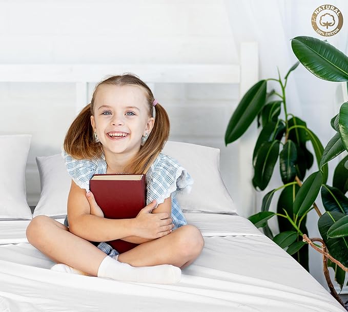 400 Thread Count 100% American Grown Cotton White Flat Sheet Only - Cooling Sheets - Luxury Sateen Weave - Full Size Flat Sheet Sold Separately - Super Soft Cotton Top Sheets (Full, Signature White)