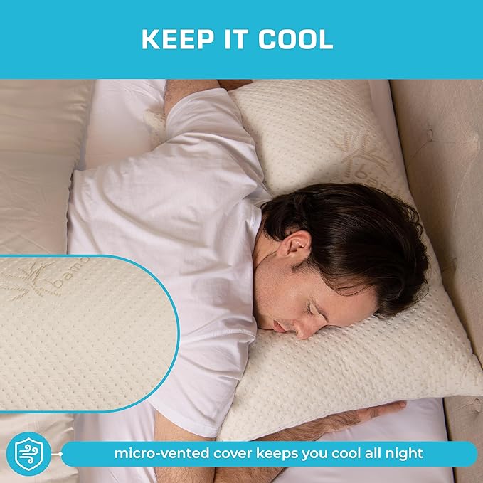 Xtreme Comforts Pillows for Sleeping - Adjustable King Memory Foam Pillow for Side, Back & Stomach Sleepers w/Removable Cooling Zipper Cover - Made in The USA