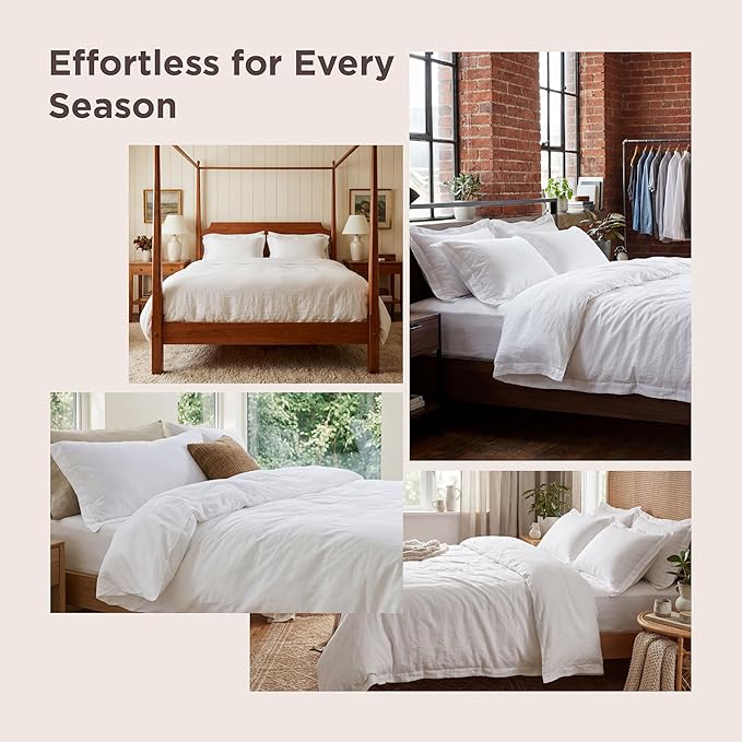 Bedsure Twin Duvet Cover Only - Prewashed Cotton-Like Polyester Extra Soft All Season Bedding, Includes 1 Duvet Cover Twin Size 68x90 Inches with Zipper Closure, White, Comforter Not Included