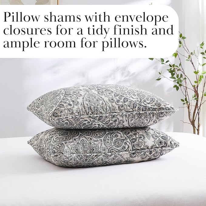 Southshore Fine Living, Inc. Ashanti Collection Oversized Quilt Queen Bedding Set Lightweight, Soft Coverlet Bedspread 3-Piece with Two Matching Shams (98 in Wide x 98 in Long), Full/Queen, Grey