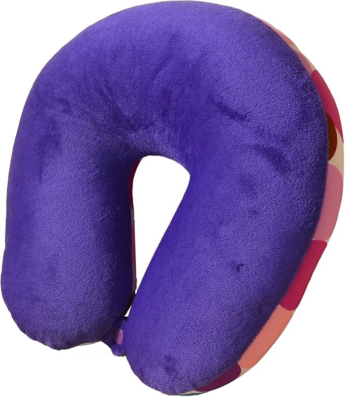 Bookishbunny U Shaped Micro Beads Microbead Neck Head Support Travel Pillow, 12"x12"x4" (CirclePurple)