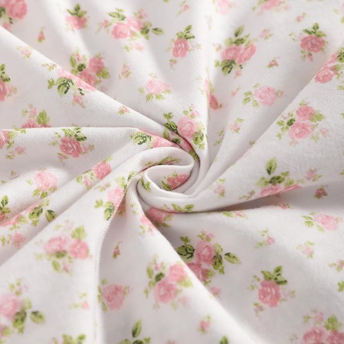 NTBAY 2 Pack 100% Natural Jersey Cotton Toddler Pillowcases, Super Soft and Breathable Travel Pillow Cases with Envelope Closure for Nursery, 13x18 Inches, Pink and White Floral