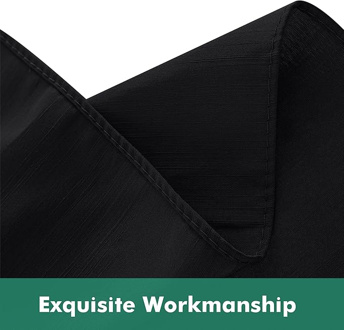 Biscaynebay Wrap Around Bed Skirts with Split Corners for Queen Beds 17" Drop, Black Elastic Dust Ruffles Adjustable Easy Fit Wrinkle & Fade Resistant Silky Luxurious Fabric Machine Washable