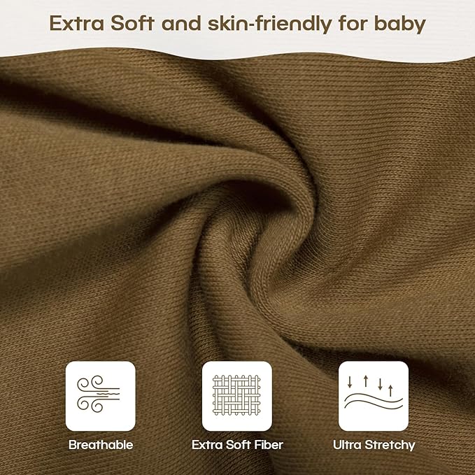 MEXXI Swaddle Baby Sleep Sack With Arms Up, 2 Pack Baby Transitional Swaddle with Double Zipper,0.5 TOG