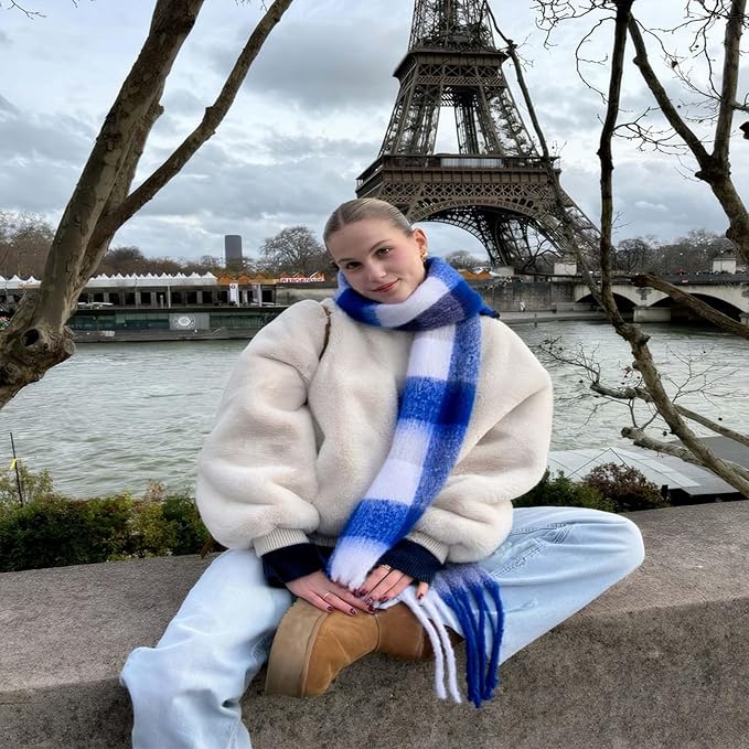 Winter Women Chunky Scarf Warm Blanket Big Thick Large Oversized Wrap Colorful Long Solid Scarves