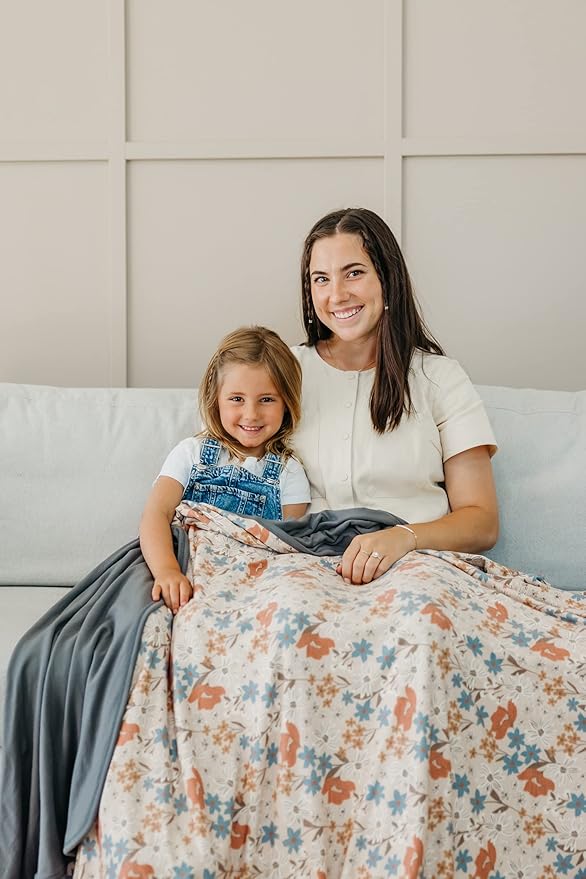 Copper Pearl Jumbo 3-Layer Blanket: Soft Quilt for Boys and Girls | Breathable, Cozy, Toddler Blanket | Newborn Baby Quilt | 46x46 Premium Polyester/Rayon | Eden