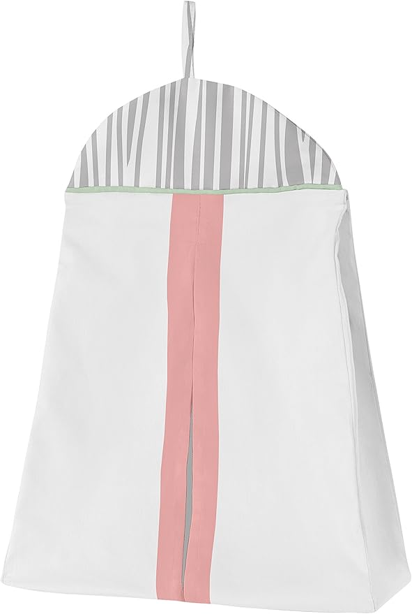 Sweet Jojo Designs Coral, Mint and Grey Woodsy Deer Girls Baby Bedding 4 Piece Crib Set