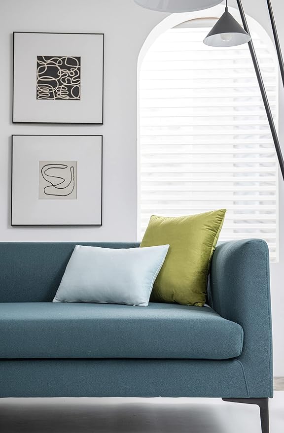 Throw Pillow Covers 20x20 Chartreuse: Pack of 2 Cozy Soft Velvet Square Modern Luxury Decorative Throw Pillow Cases for Sofa Couch Living Room Bed Home Decor