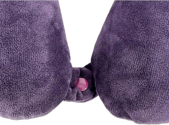 Bookishbunny U Shaped Micro Beads Microbead Neck Head Support Travel Pillow, 12"x12"x4" (SolidPurple)