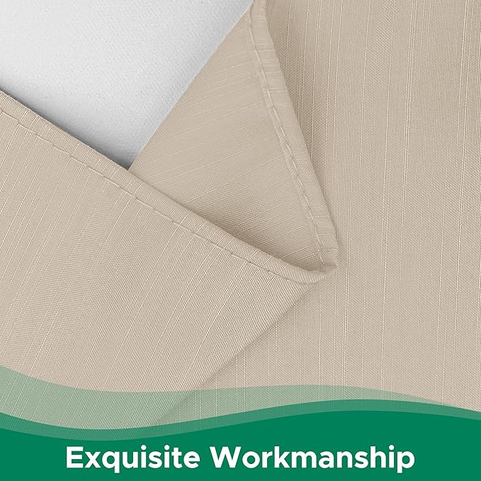 Biscaynebay Wrap Around Bed Skirts for Queen Beds 14" Drop, Light Camel Adjustable Elastic Dust Ruffles Easy Fit Wrinkle & Fade Resistant Silky Luxurious Fabric Solid Machine Washable