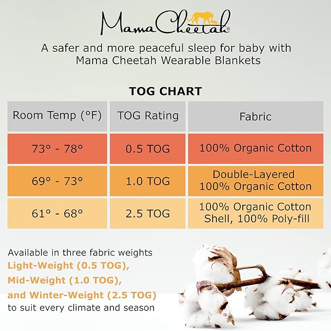 Baby Sleep Sack 1.0 TOG, Organic Cotton Baby Wearable Blanket with Two-Way Zipper, Swaddle Transition Baby Sleeping Bag, All-Season Sleep Sack for Newborn Infant Toddler Boy Girl, 18-24 Months, 1-Pack