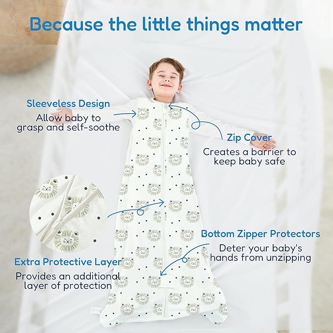 TotAha Toddler Sleep Sack 2T-3T-4T, 0.5 TOG Summer Light Sleeping Sacks, Soft Wearable Blanket Baby Sleep Bag with 2-way Zipper, X-Large
