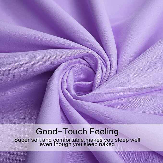 Twin XL Sheets Set 4 Piece Extra Soft Cooling Bed Sheets - Hotel Luxury 1800 Bedding Sheets & Pillowcases - 1 Flat Sheet,1 Fitted Sheet and 2 Pillow Cases - Deep Pocket up to 16" (Lavender)