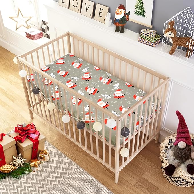 UOMNY Crib Sheet Christmas Fitted Crib Sheets Baby Sheet for Standard Crib and Toddler Mattresses Nursery Bedding Sheet Crib Mattress Sheets for Boys and Girls 1 Pack Space Toddler Sheet