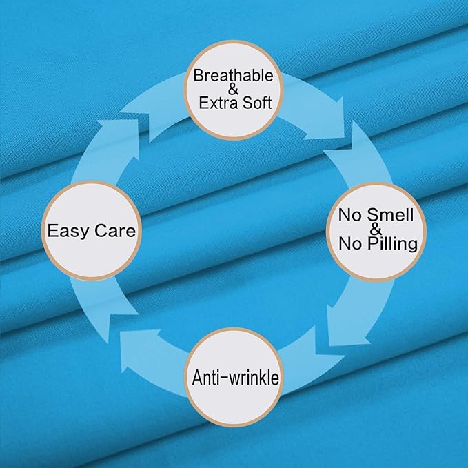 Best Season 4 Piece Bed Sheet Set (Full,Dark Teal 1 Flat Sheet,1 Fitted Sheet and 2 Pillow Cases,100% Brushed Microfiber 1800 Luxury Bedding,Deep Pockets,Extra Soft & Fade Resistant