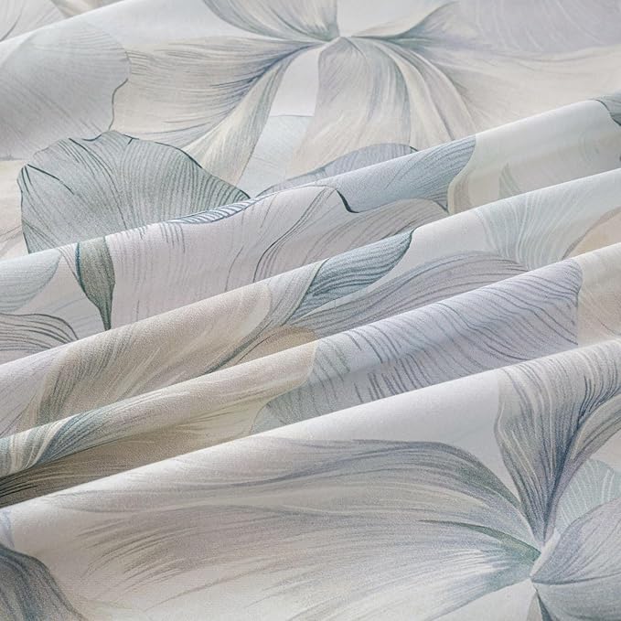 OAITE Duvet Cover Set King Size Floral Pattern Ultra Soft 100% Cotton Duvet Cover Sets 3-PC, Breathable Duvet Cover with Zipper Closure & Corner Ties(2 Pillow Shams,1 Duvet Cover)