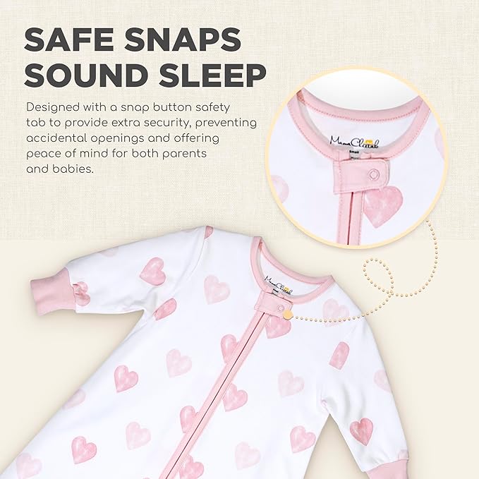 Mama Cheetah Baby Sleep Sack with Sleeves, 0.5 TOG Organic Cotton Wearable Blanket and Two-Way Zipper, Swaddle Transition Long Sleeve Sleeping Bag for Newborn Infant Toddler, 12-18 Months
