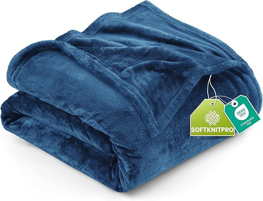 Utopia Bedding Fleece Blanket King Size Royal Blue 300GSM Luxury Fuzzy Soft Anti-Static Microfiber Bed Blanket (90x102 Inch)