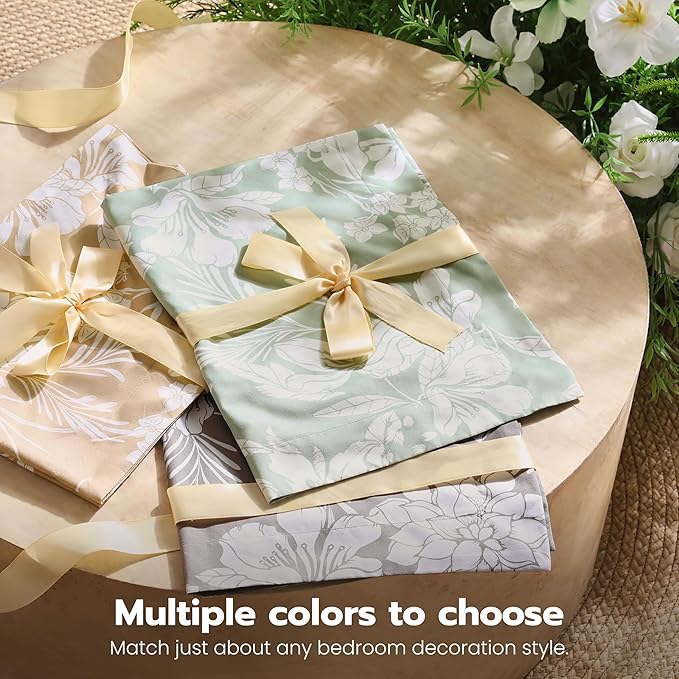 Joiedomi Queen Comforter Set Sage Green, 3 Pieces Floral Queen Bedding Set with 1 Soft Reversible Botanical Flower Comforter and 2 Pillow Shams, Bed in a Bag for All Seasons