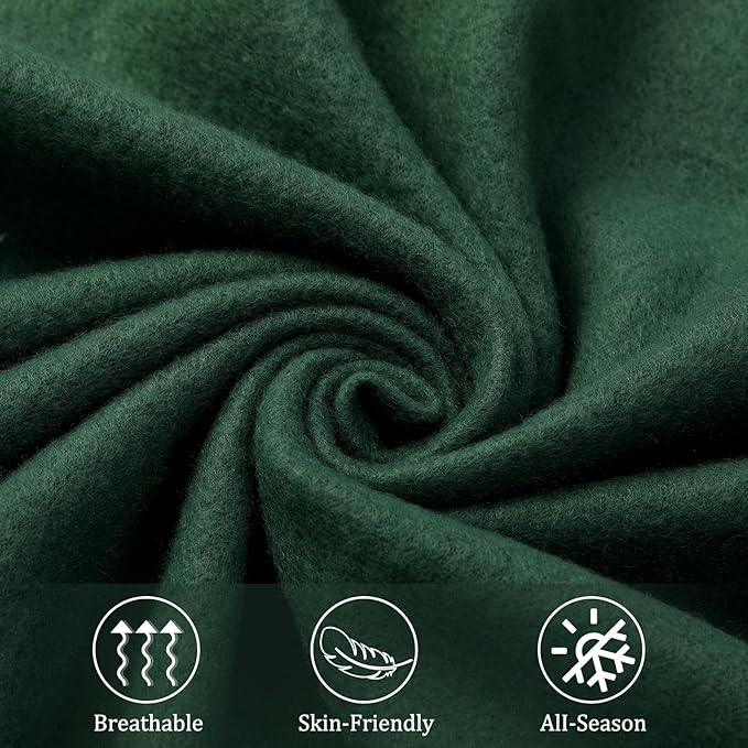 Kinlop Fleece Blanket Bulk 60 x 50 Inch Soft Lightweight Fleece Cozy Blanket Warm Throw Plush Pet Throw for Bed Couch Sofa Home Office Wedding Gifts Travel Camping(Green Tones,40 Packs)