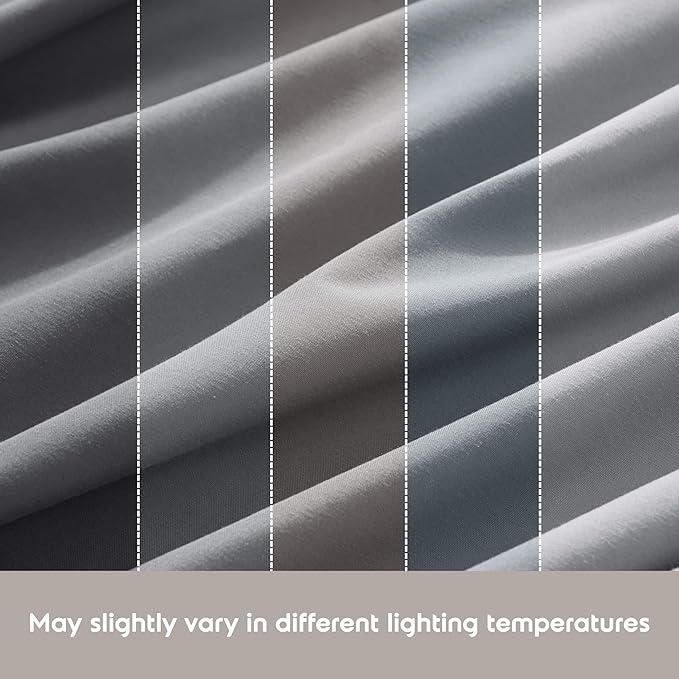 Nestl Full XL Sheet Set - Luxury 1800 Ultra-Soft Microfiber Full Extra Long Bed Sheets - Double Brushed - Deep Pockets - Easy Fit - 4 Piece Set - Bedding Sheets & Pillowcases (Full XL, Grey)