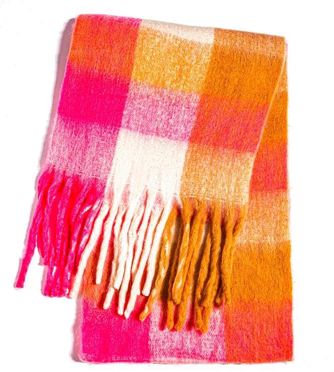Winter Women Chunky Scarf Warm Blanket Big Thick Large Oversized Wrap Colorful Long Solid Scarves