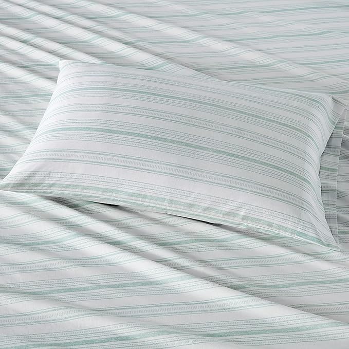 Comfort Spaces 100% Cotton Sheet Set Breathable, Lightweight, Soft with 14" Elastic Pocket Fits up to 16" Mattress, All Season Cozy Bedding, Matching Pillow Case, Full Good Vibes 4 Piece