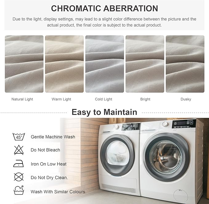 Simple&Opulence 100% Linen Duvet Cover Set, 3 PCS Natural French Flax Light Grey Duvet Cover Full Size, Breathable Soft Comfy Linen Bedding Comforter Cover with 2 Pillowcases(Light Grey, 78"x86")