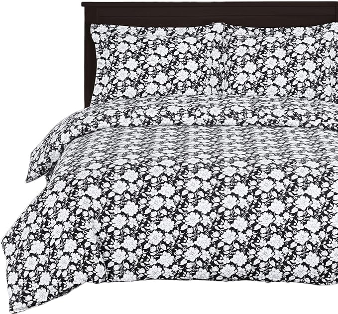 Royal Hotel Bedding Agnes Floral 4-Piece Full/Queen Comforter Set, 100-Percent Cotton, 300-Thread-Count by Royal Hotel