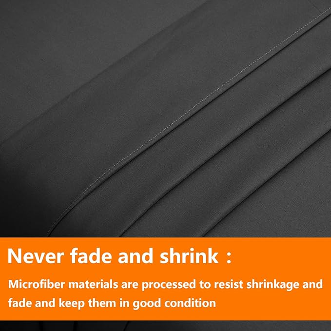 TAIMIT King Size Comforter Set - 7 Pieces, Bed in a Bag Bedding Sets with All Season Soft Quilted Warm Fluffy Reversible Comforter,Flat Sheet,Fitted Sheet,2 Pillow Shams,2 Pillowcases,Dark Grey