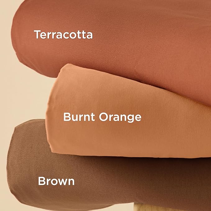 Bedsure Duvet Cover Twin/Twin XL Size - Soft Double Brushed Bedding Set for Kids & Adults, Zipper Closure, 2 Pieces, Includes 1 Duvet Cover (68"x90") & 1 Pillow Sham, NO Comforter, Brown