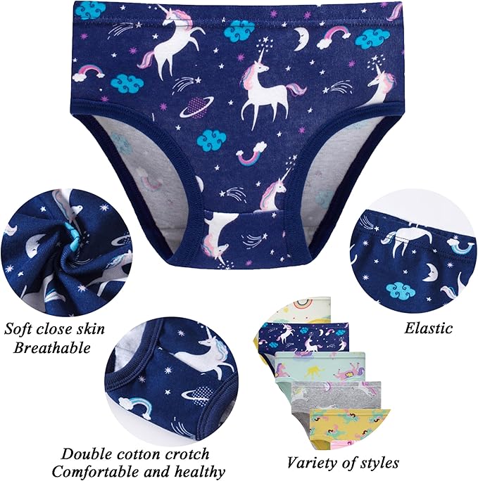 Boboking Soft Cotton Underwear Toddler Girls'Briefs Soft Undies