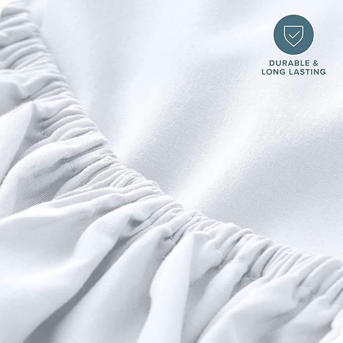 Bare Home Fitted Bottom Sheet Split Head Flex King Size - Premium 1800 Microfiber - Ultra-Soft Hotel Luxury - Deep Pocket - Durable and Long Lasting (Split Head Flex King, White)